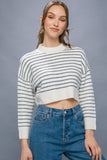 Carmella Cropped Stripe Sweater