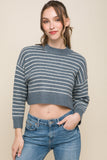Carmella Cropped Stripe Sweater