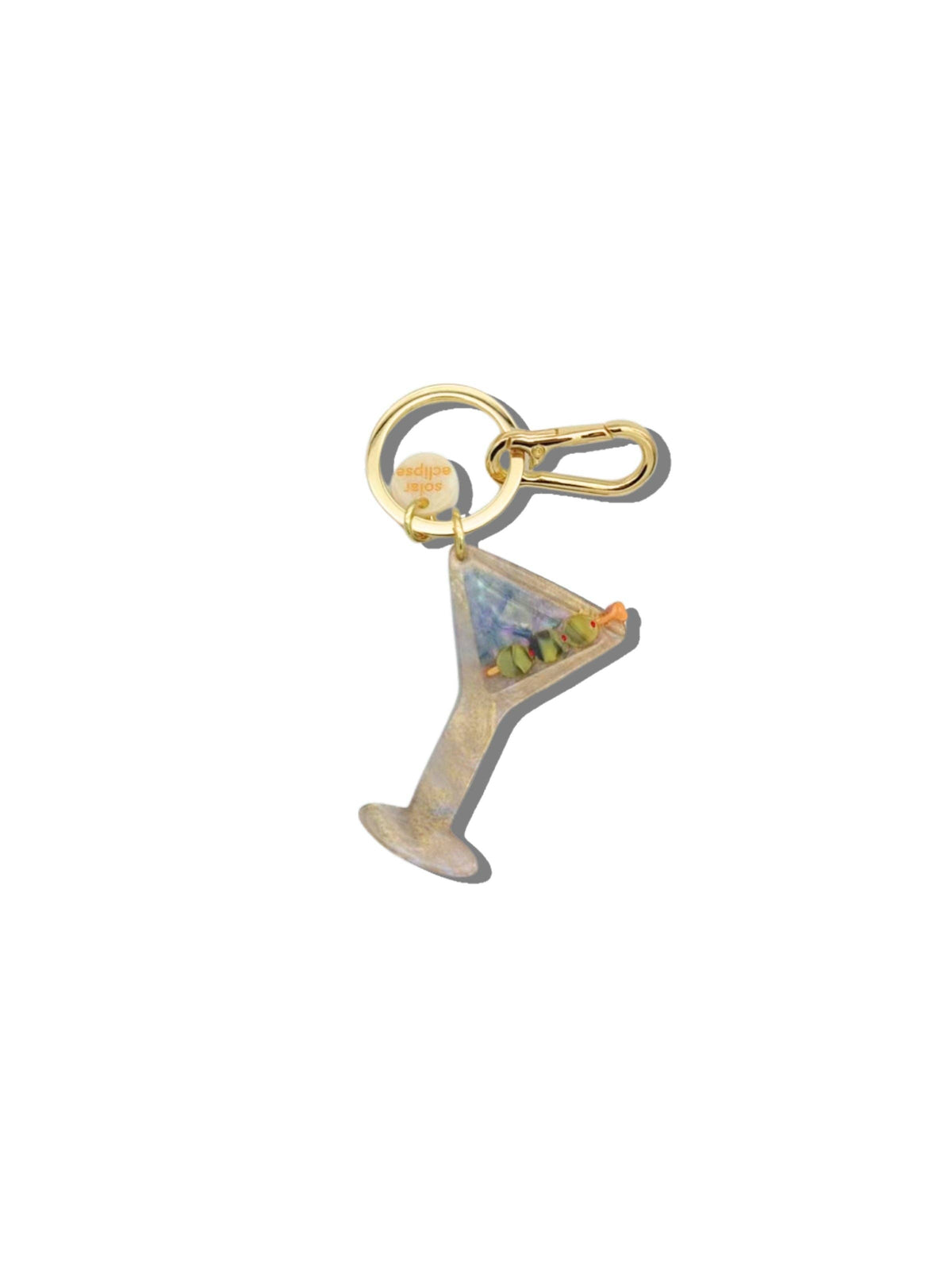 Hand-painted Martini Bag Charm + Keychain | Eco-Friendly
