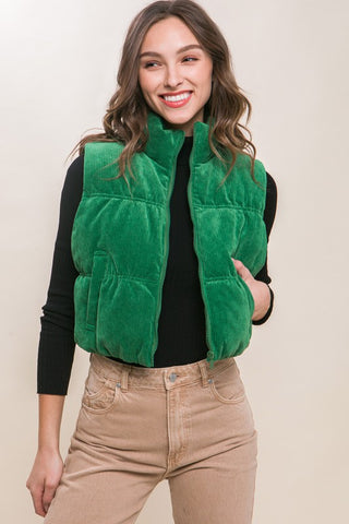 Stacia Corduroy Puffer Vest