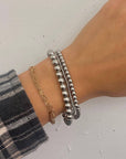 Waterproof Silver Ball Bracelets- small, medium or large