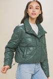 Finley Quilted Faux Leather Jacket