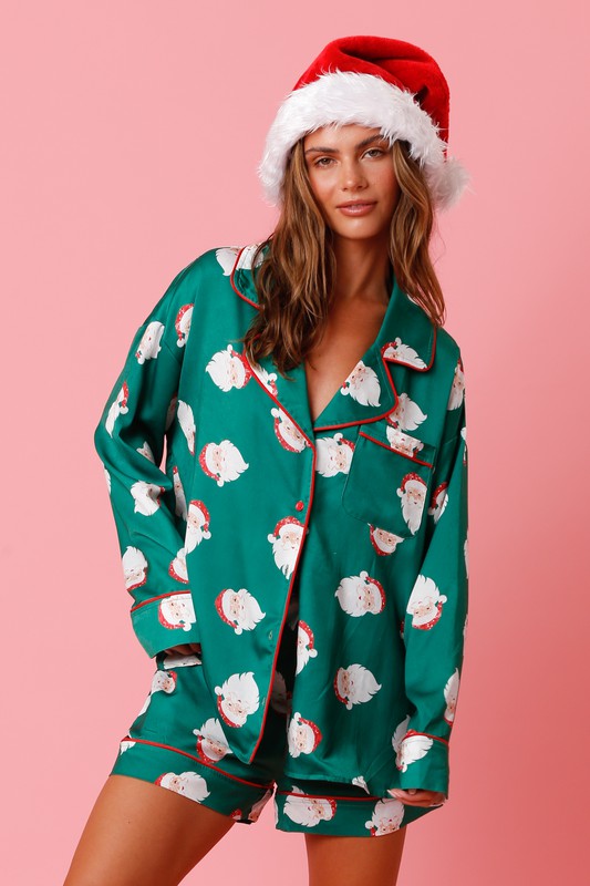 Christmas Santa Satin PJ Set – SANITY