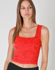 Stacie Double Lace Square Crop Tank