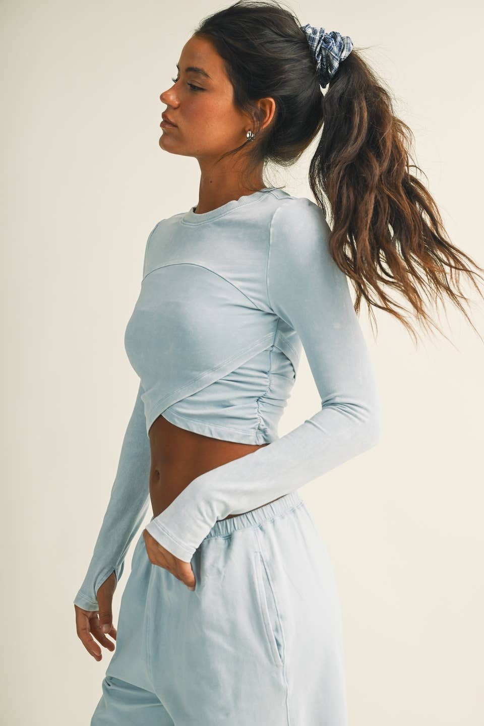 Long Sleeve Crossover Top