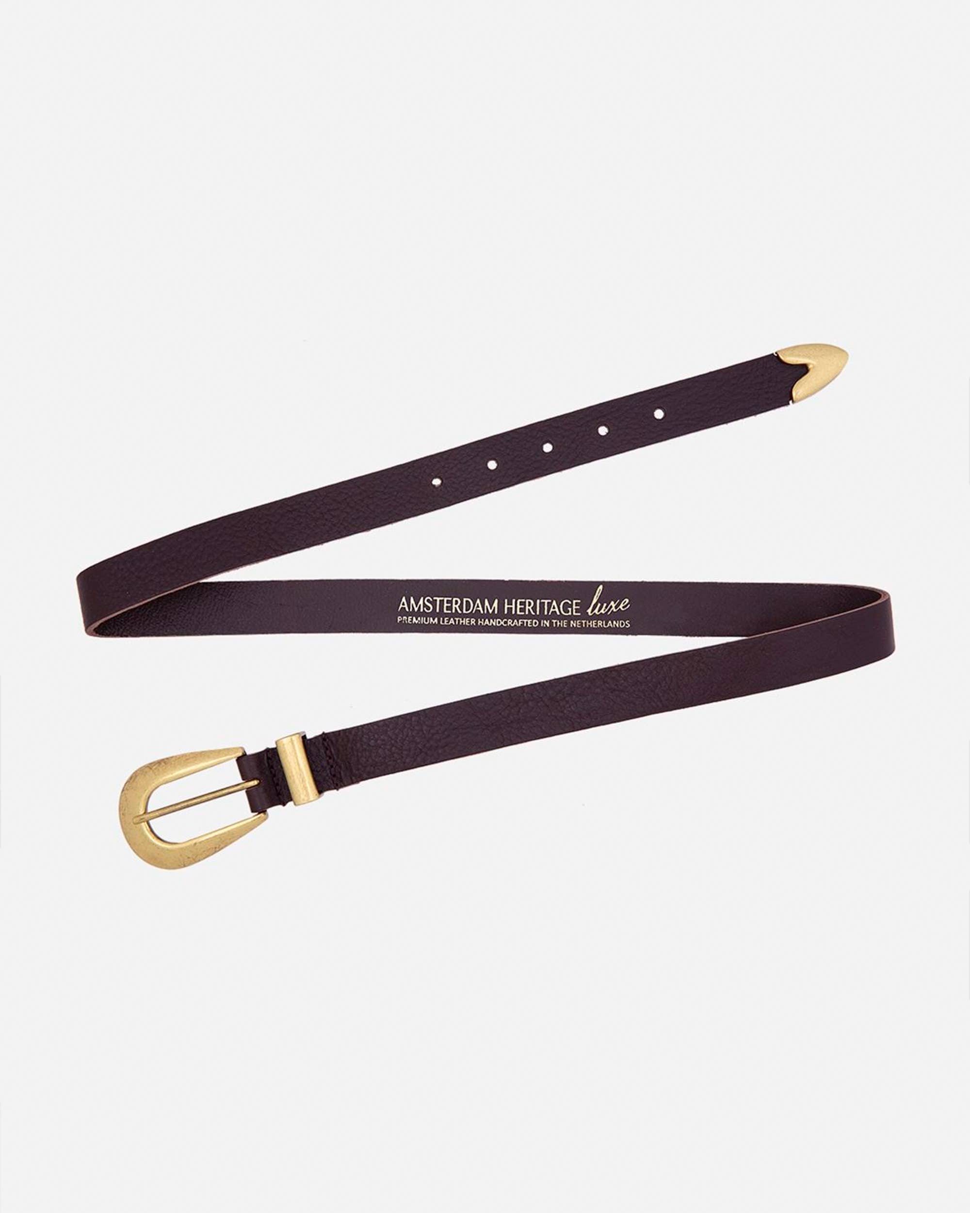 Adrie Skinny Leather Belt Women