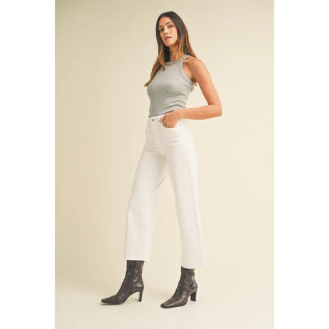 Minky Slim Wide Leg Jean