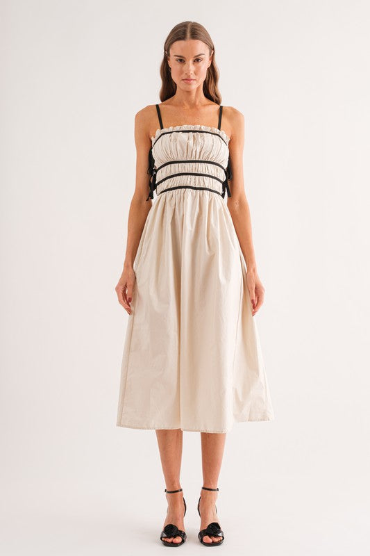 Lena Natural Midi Dress