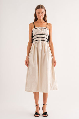 Lena Natural Midi Dress