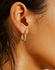 Lyndsay Huggie Hoop Earring - Gold