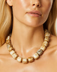 Uma Oversized Beaded Necklace - Gold