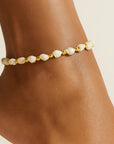 Regis Shell Anklet - Gold