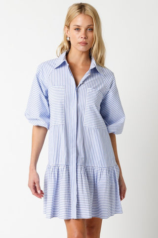 Kristen Stripe Buttondown Dress
