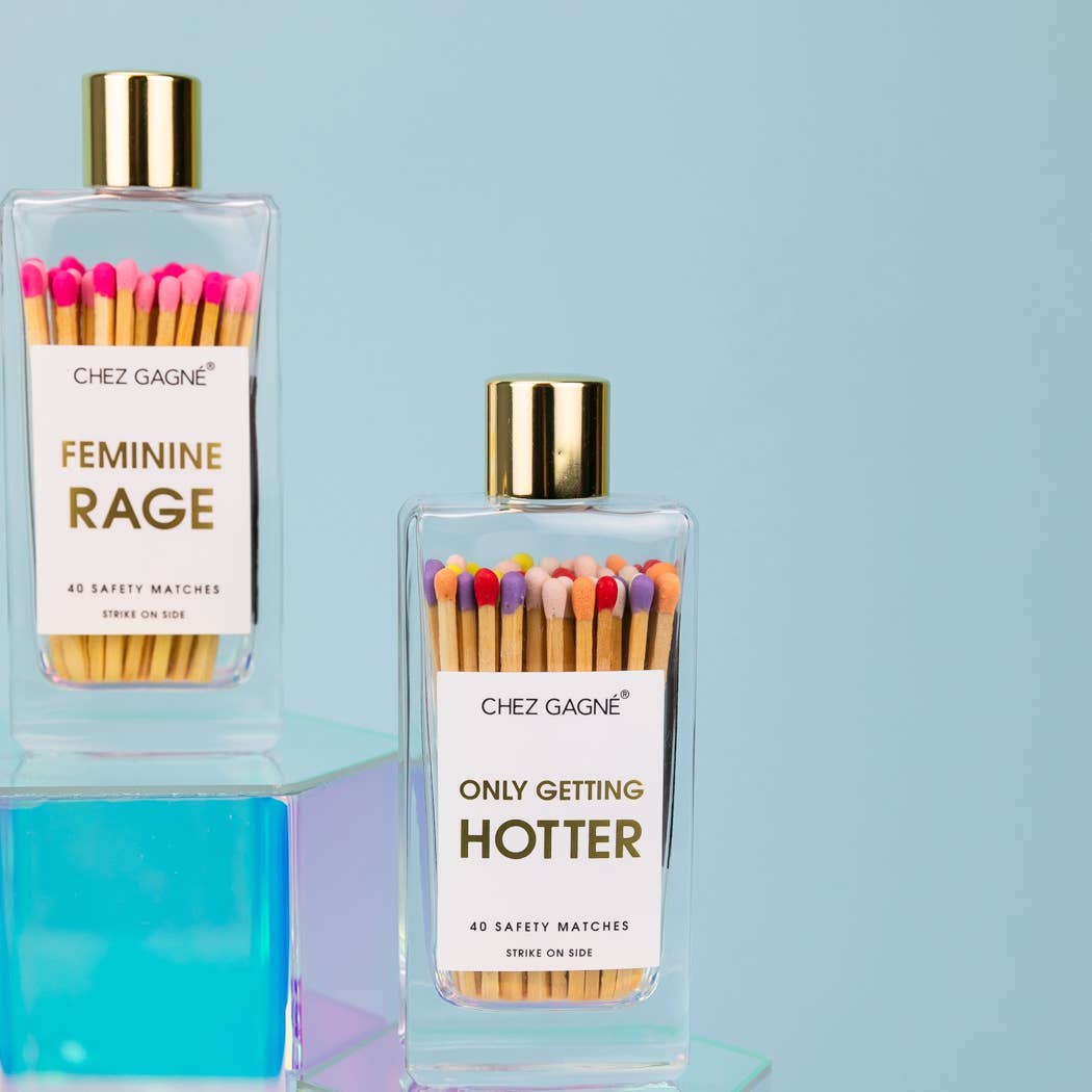 Only Getting Hotter - Glass Bottle Matches - Rainbow