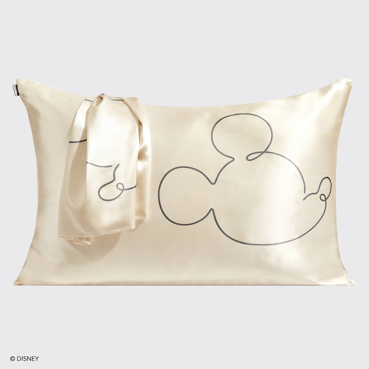 Kitsch & Mickey and Minnie Satin Pillowcase Mr. Mouse -Cream - sanitystyle