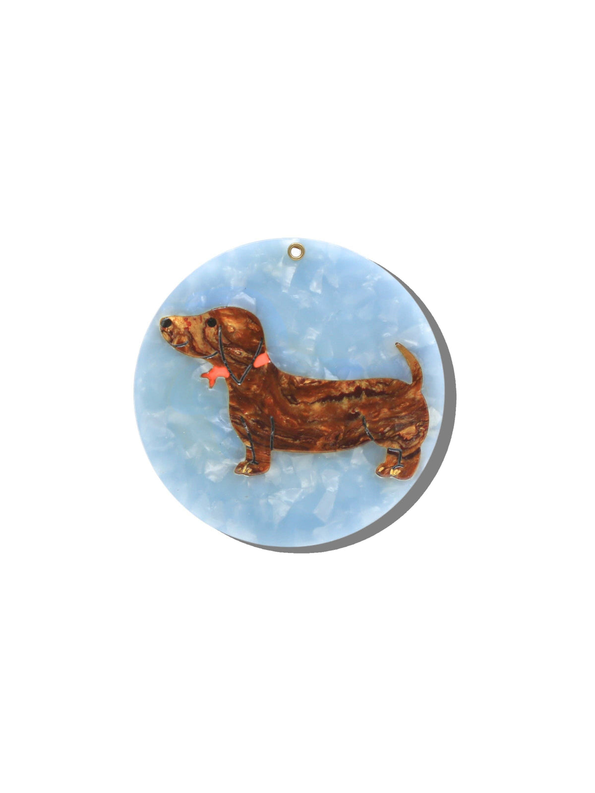 Hand-painted Dachshund Compact Mirror | Eco-Friendly