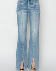 Holly High Rise Ankle Slit Jeans