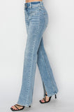 Holly High Rise Ankle Slit Jeans