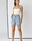 Leah Patched Pocket Shorts