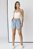 Leah Patched Pocket Shorts