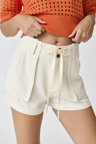 Leah Patched Pocket Shorts