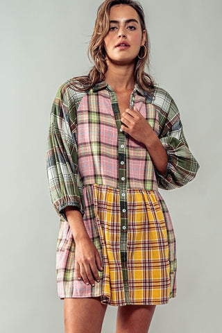 Hailee Plaid Ruffled Dress