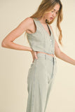 Anika Faded Stripe Jean and Vest