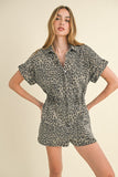 Shawn Leopard Print Romper