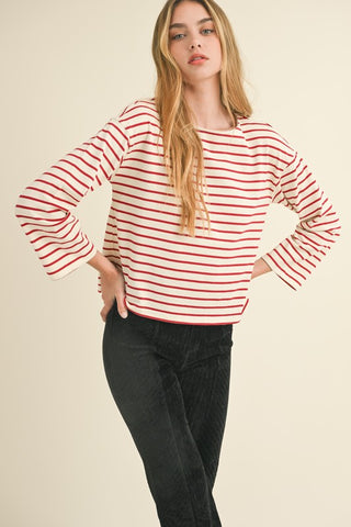 Madeline Boatneck Stripe Top