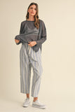 Ash Multi Stripe Pant