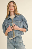 Polly Puff Sleeve Denim Jacket