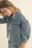 Polly Puff Sleeve Denim Jacket