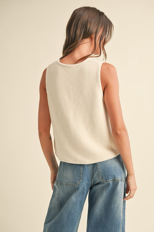 Teri Tie Sleeveless Top