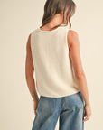 Teri Tie Sleeveless Top