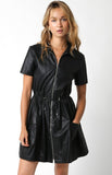 Marjorie Leather Dress