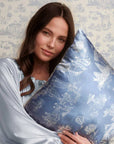 Bridgerton x Kitsch Satin Pillowcase in Garden Toile