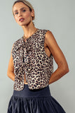 Leopard Print Padded Vest