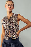 Leopard Print Padded Vest