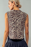 Leopard Print Padded Vest