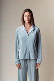 Corin Stripe Velvet Pajama Set