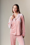 Corin Stripe Velvet Pajama Set