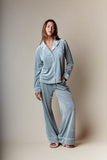 Corin Stripe Velvet Pajama Set