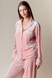 Corin Stripe Velvet Pajama Set