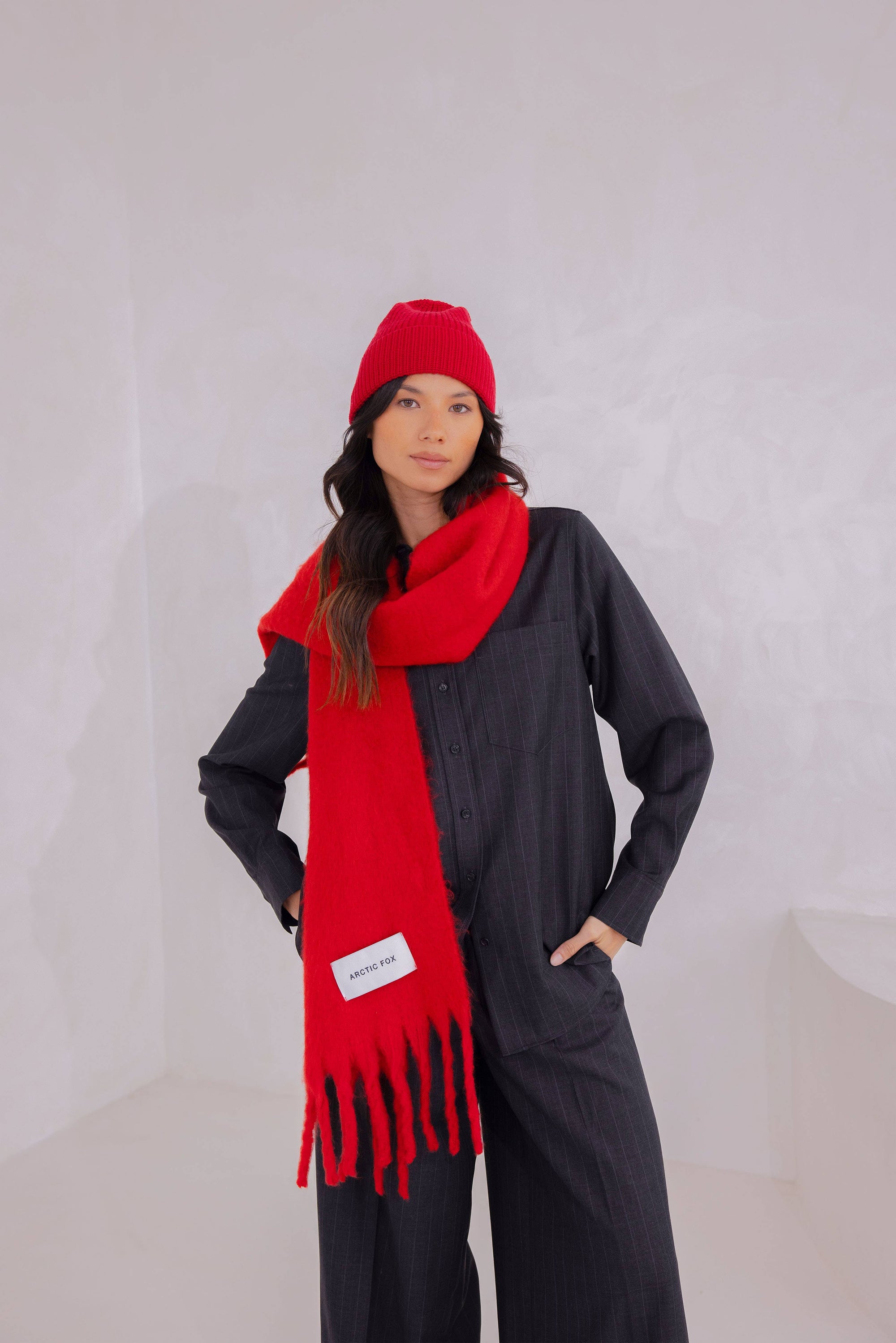 The Stockholm Scarf  Crimson Red
