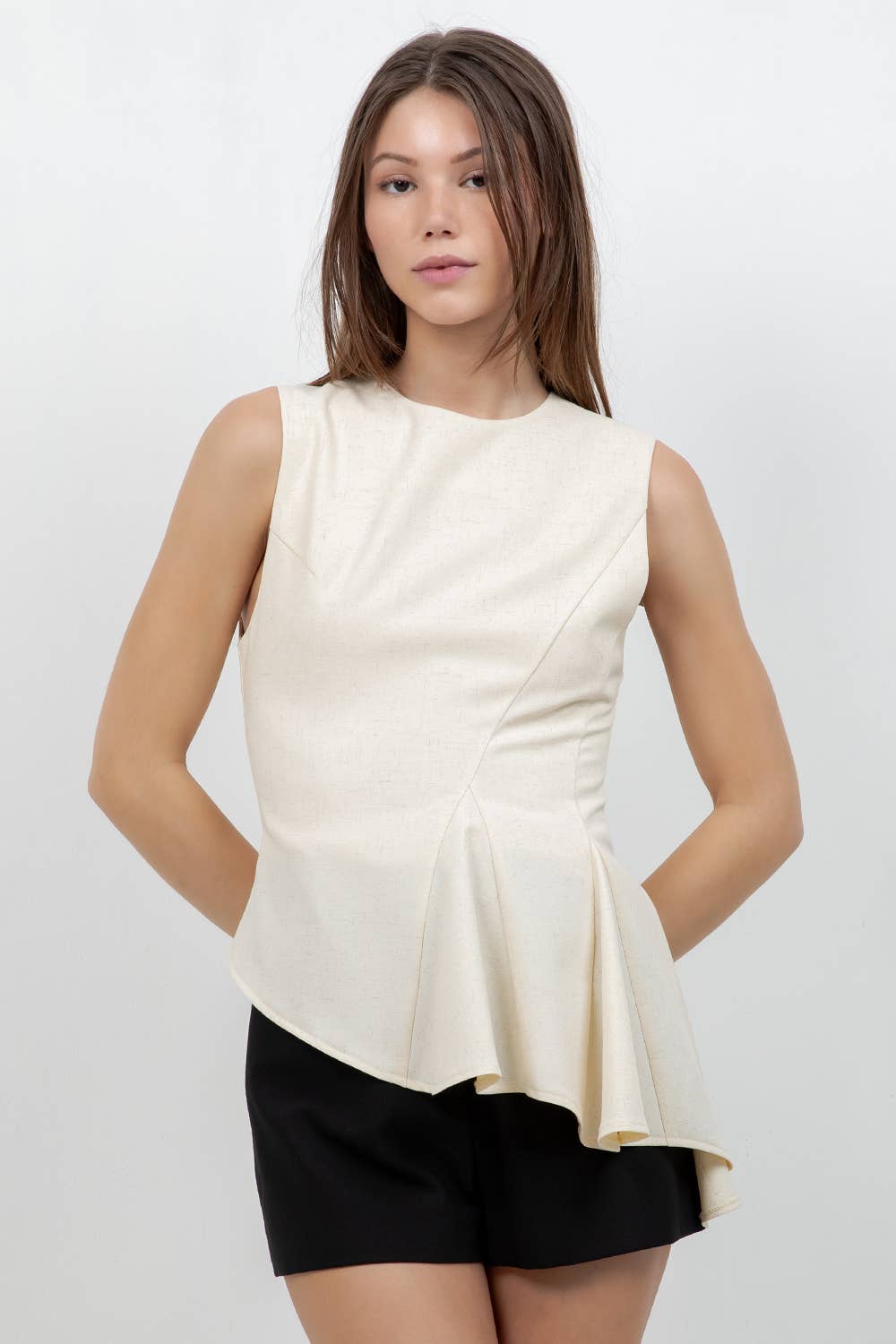 Dina Sleeveless Ruffle Top