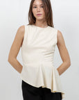 Dina Sleeveless Ruffle Top