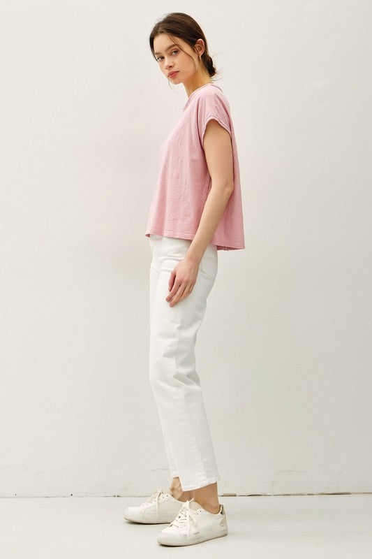 Zia Exposed Seam Top