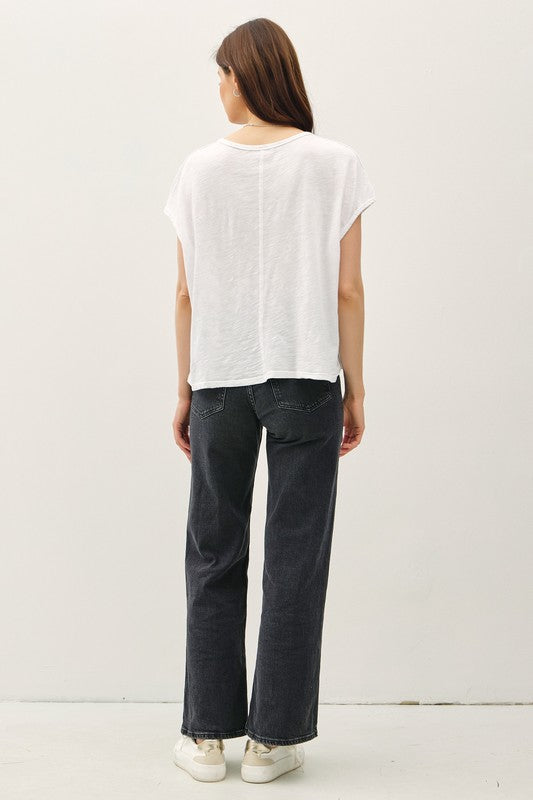 Zia Exposed Seam Top