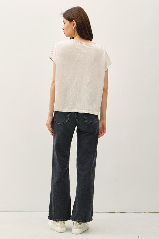 Zia Exposed Seam Top