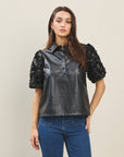Tessa 3D Flower Sleeve Top